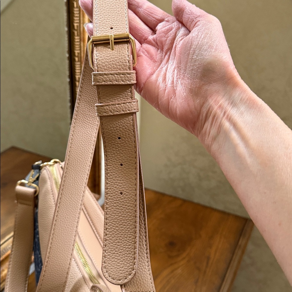 Nanette Lepore Blue Patterned Shoulder Bag. Removeable  handle & crossbody strap - Picture 11 of 16